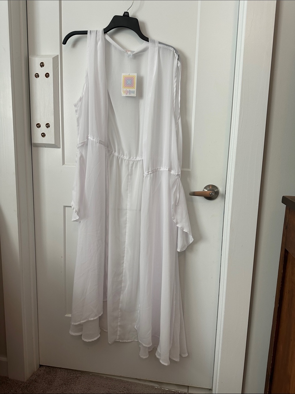 LuLaRoe White Sheer Maxi Dress